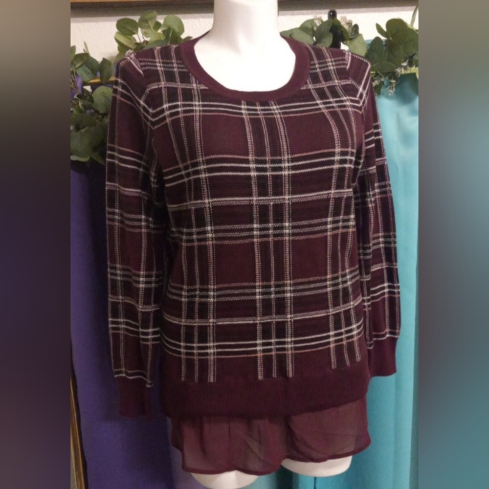 Torrid Pullover Crew Neck Burgundy Sweater - Picture 10 of 13